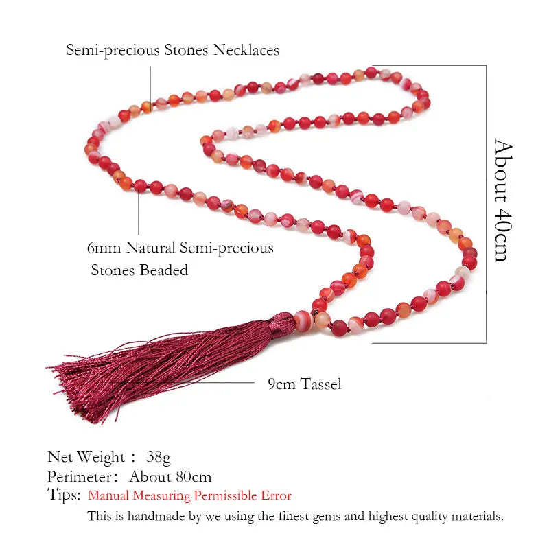 Matte Red Onyx 108, 6mm